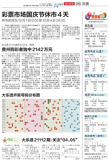 澳門新六天彩票預測